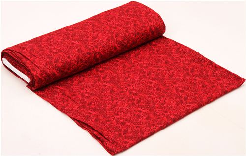 red flower pattern fabric 'Isadora' Blank Quilting USA 5