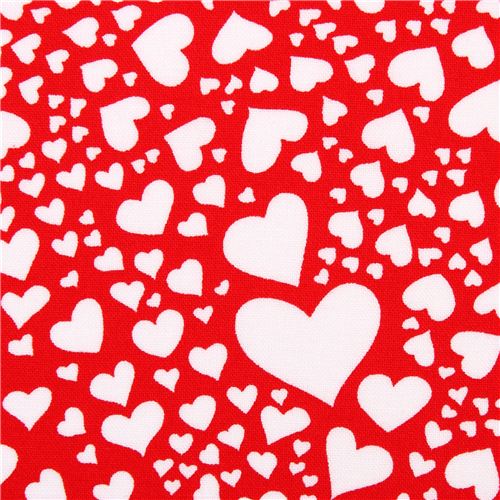 red heart fabric by Michael Miller USA Red & White - Dots, Stripes ...