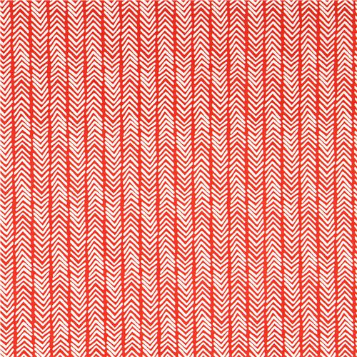 red herringbone pattern organic fabric by monaluna USA 2