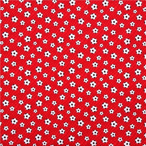 red mini football soccer fabric for boys Timeless Treasures 3