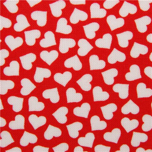 red mini hearts fabric par Robert Kaufman from the USA 1