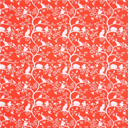 red monaluna forest animal organic fabric vine USA 2
