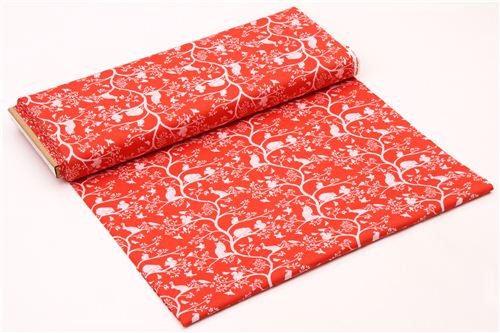 red monaluna forest animal organic fabric vine USA 3