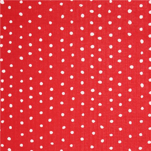 red nani IRO double gauze fabric with dots from Japan 2