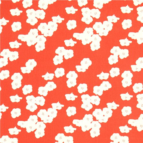 red poppy flower canvas organic fabric birch USA 2