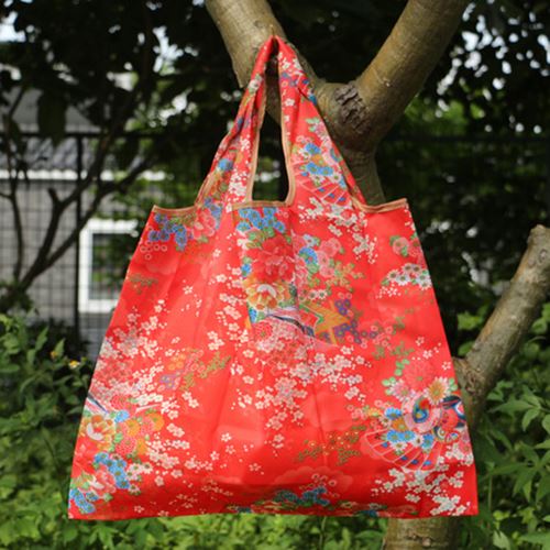 floral reusable grocery bags