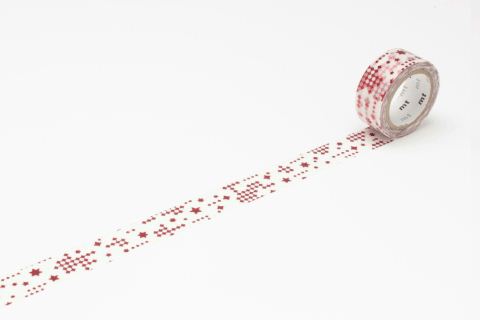 red shinny star mt fab Washi Masking Tape deco tape 1
