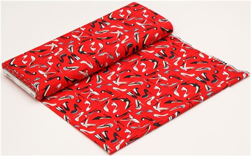 red shoe fabric with high heels stilettos Realizzato da Robert Kaufman 3