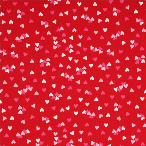 roter kleiner Herzchen Stoff von Robert Kaufman USA 2
