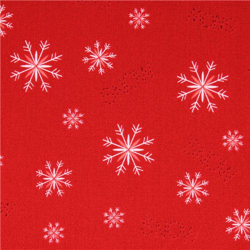 red snowflake winter Christmas fabric Simply Christmas - modeS4u