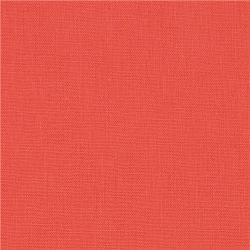 Tela de lona lisa en color rojo de Kokka Japn Tela