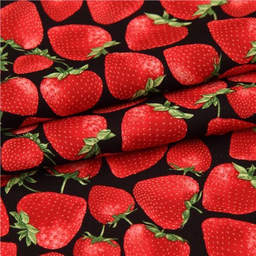 red strawberry fabric by Timeless Treasures Fabric by Timeless