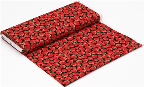 red strawberry fabric by Timeless Treasures Fabric by Timeless Treasures -  modeS4u