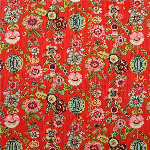 red striped Alexander Henry flower fabric Anastasia 2