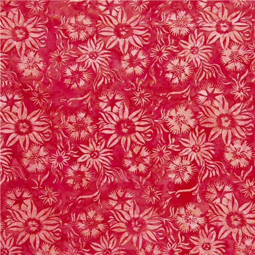 Batik - Red flowers