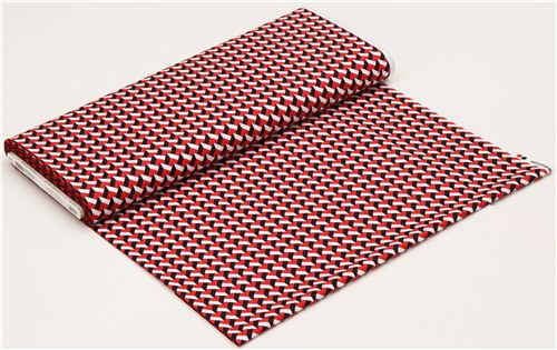 red-white-black 3D pattern fabric with by Robert Kaufman USA 3