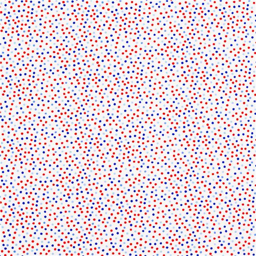 red white blue polka dots on cotton fabricwhite background garden pindot -  modeS4u
