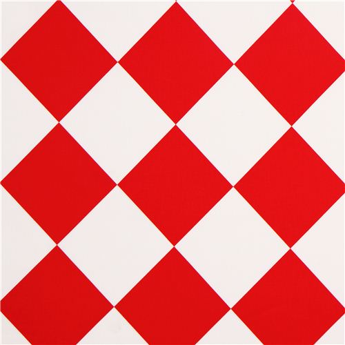 Red White Painted Picnic Gingham Fabric by Michael Miller - modeS4u