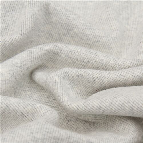 ribbed cuffing tubular knit fabric in light grey Fabric by Japanese ...