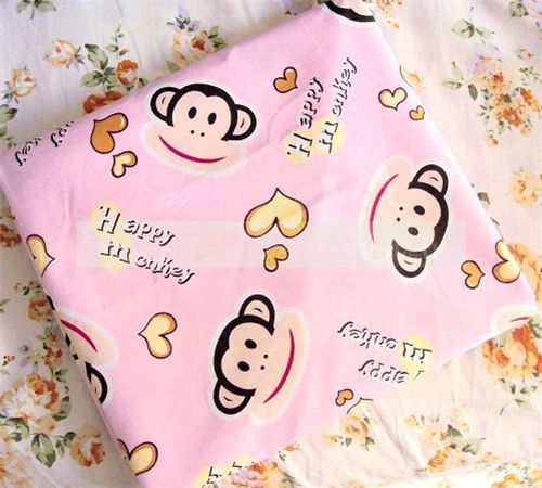 rosy monkeys Fabric with hearts Happy Monkey 0.5m 1