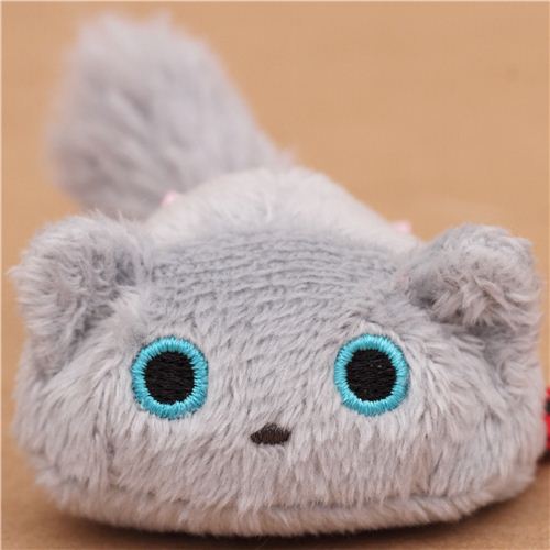 round grey mini Kutusita Nyanko cat plush toy - Plush Toys - Kawaii ...