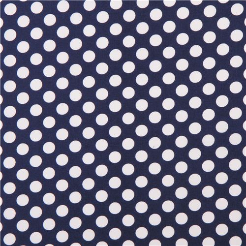 royal blue Michael Miller fabric Ta Dot with white dots 3