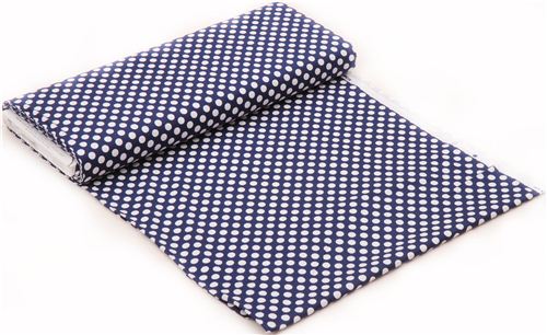 royal blue Michael Miller fabric Ta Dot with white dots 4