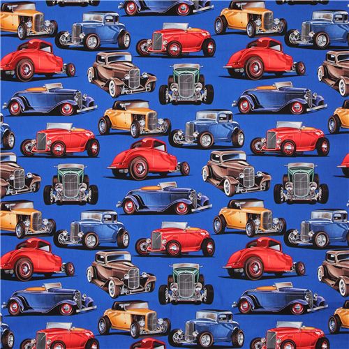 royal blue antique car fabric by Alexander Henry  3