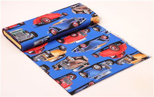 royal blue antique car fabric by Alexander Henry Fabric by Alexander