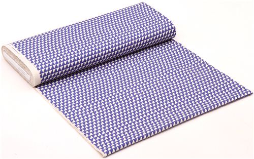 royal blue steps stairs geo Canvas fabric Framework Kokka 3