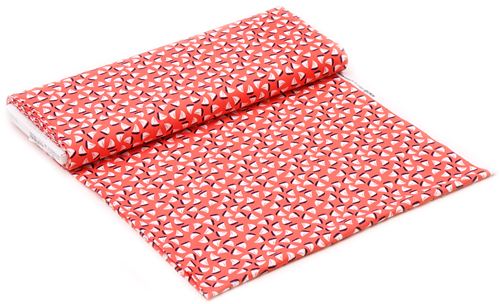 salmon red sailboat fabric by Michael Miller  3