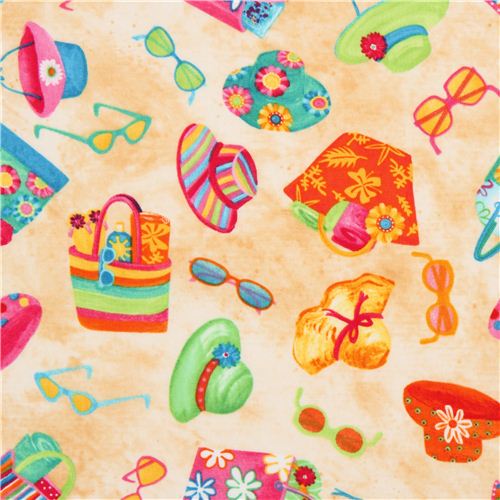 sand coloured summer fabric by Timeless Treasures sunglasses Fabric