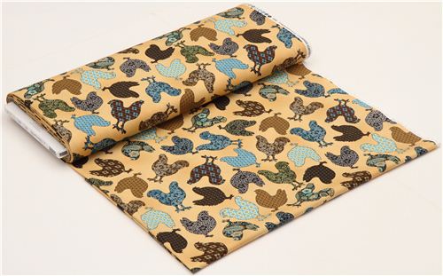 sand rooster animal fabric by Timeless Treasures USA 3