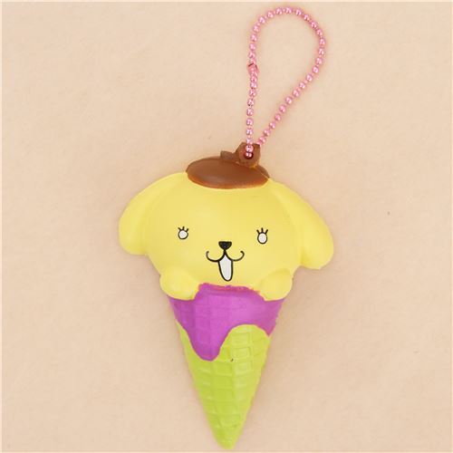 Squishy en forma de helado de cucurucho con Pompompurin de Sanrio para Halloween 2
