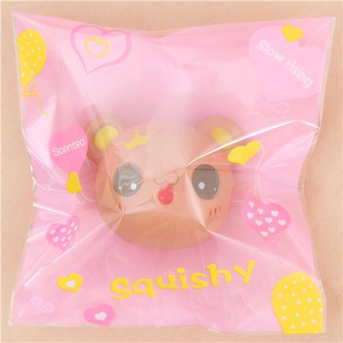 scented brown bear head squishy 3