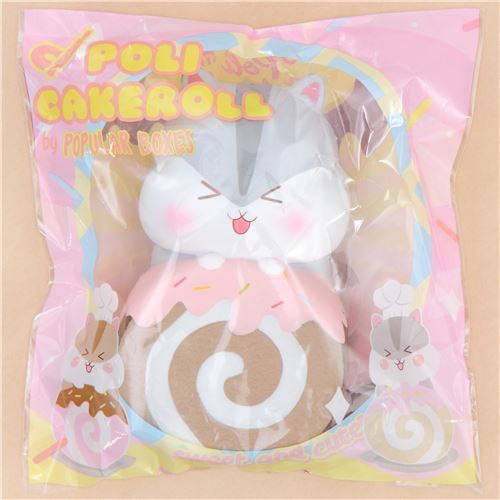 scented grey hamster animal Poli Cakeroll squishy by Popularboxes_hk