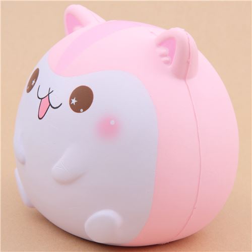 scented jumbo pink hamster animal squishy  by Popularboxes 