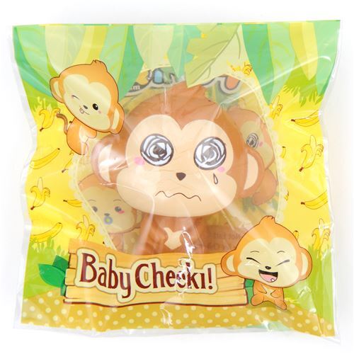 scented mini cheeki baby monkey big eye squishy by Puni Maru - modes4u