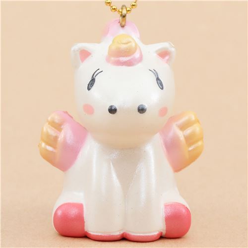 Squishy perfumado de animal mini unicornio blanco ala naranja de WaWaii ...