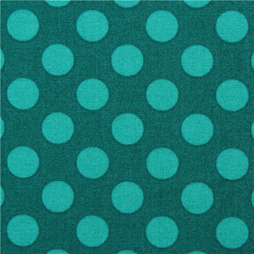 sea green Michael Miller fabric Ta Dot with teal dots Fabric