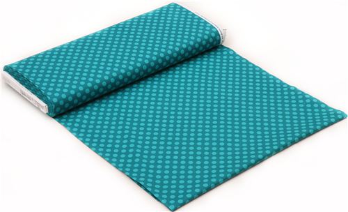 sea green Michael Miller fabric Ta Dot with teal dots 3