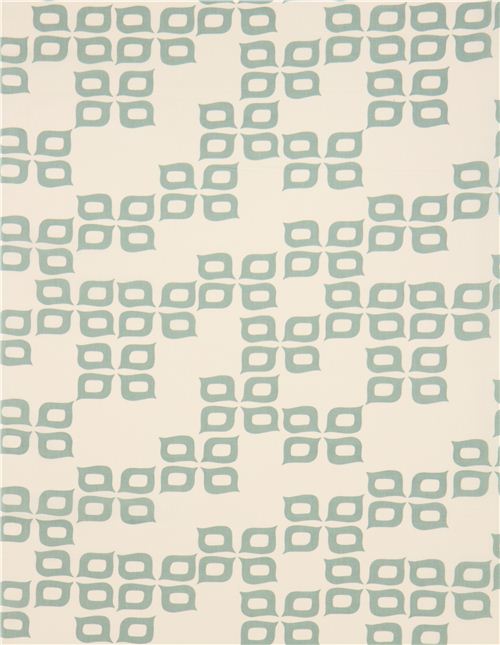 sea green abstract floral organic fabric by birch USA 2