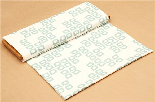 sea green abstract floral organic fabric by birch USA 3