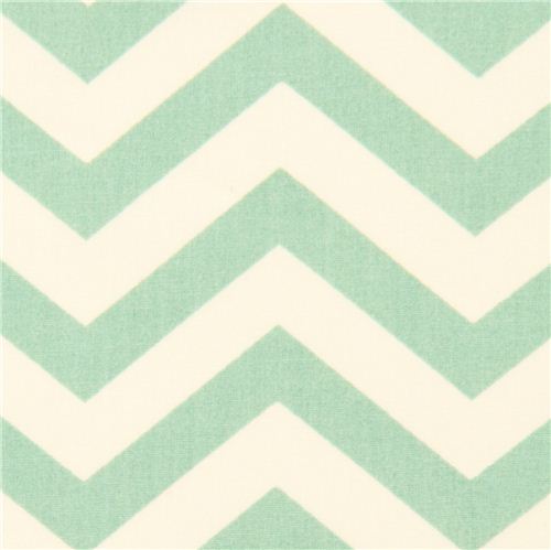 meergrner Chevron Muster Bio-Stoff von birch aus den USA 1