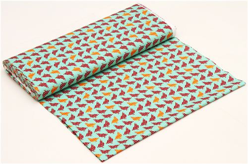 sea green chicken fabric par Robert Kaufman 3