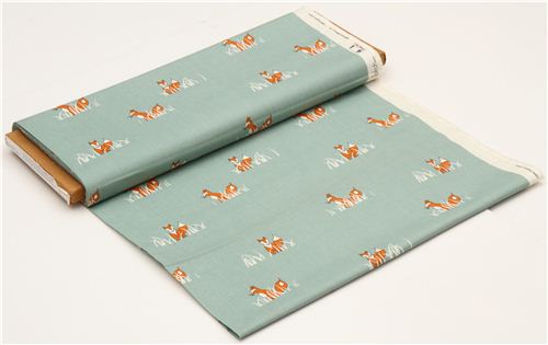 sea green fox organic fabric by birch from the USA 3