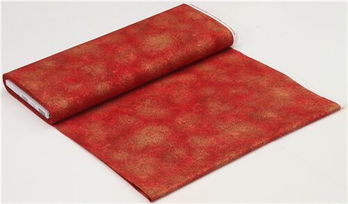 shimmery red metallic gold Timeless Treasures fabric - modeS4u