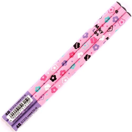 shiny pink pencil with cute and sweet flowers - Pens-Pencils ...