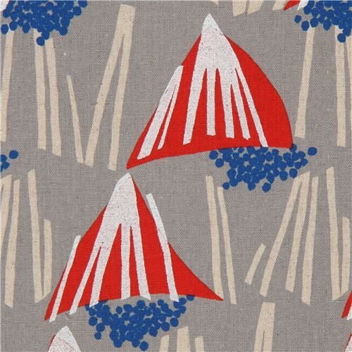 silver metallic mountain echino laminate canvas fabric in grey Fabric