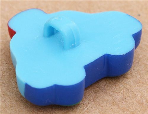 Botón 1 unidad coche de policía azul colores de Sanrio 3
